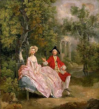 ТОМАС ГЕЙНСБОРО (1727 - 1788). АВТОПОРТРЕТ С ЖЕНОЙ МАРГАРИТОЙ.